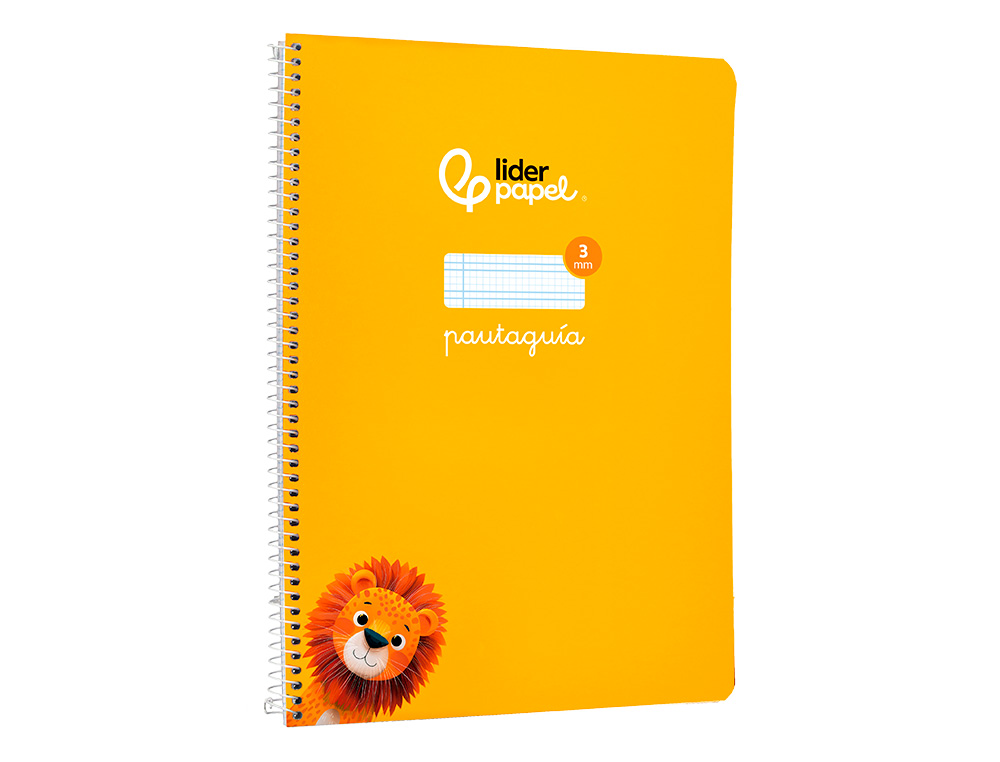 CUADERNO ESPIRAL LIDERPAPEL A4 PAUTAGUIA TAPA BLANDA 80H 75GR CUADRO PAUTADO 3MM COLOR AMARILLO