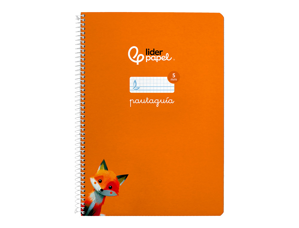 CUADERNO ESPIRAL LIDERPAPEL A4 PAUTAGUIA TAPA BLANDA 80H 75GR CUADRO PAUTADO 5MM COLOR NARANJA
