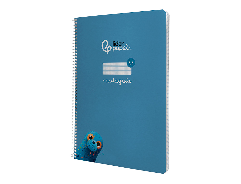 CUADERNO ESPIRAL LIDERPAPEL DIN A4 PAUTAGUIA TAPA DURA 80H 90 GR CUADRO PAUTADO 2,5MM COLOR AZUL