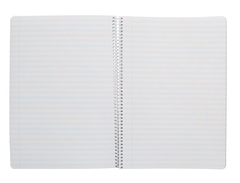 CUADERNO ESPIRAL LIDERPAPEL DIN A4 PAUTAGUIA TAPA DURA 80H 90 GR CUADRO PAUTADO 2,5MM COLOR AZUL