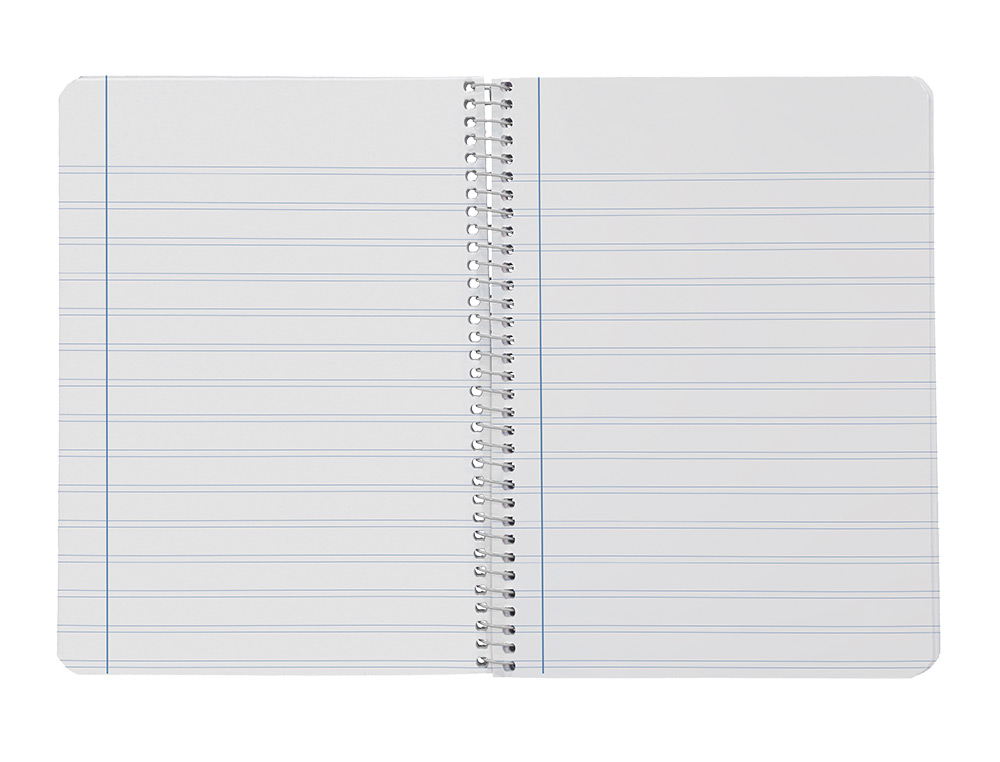 CUADERNO ESPIRAL LIDERPAPEL A4 SMART TAPA BLANDA 80H 75GR PAUTA 2,5MM CON MARGEN COLORES SURTIDOS