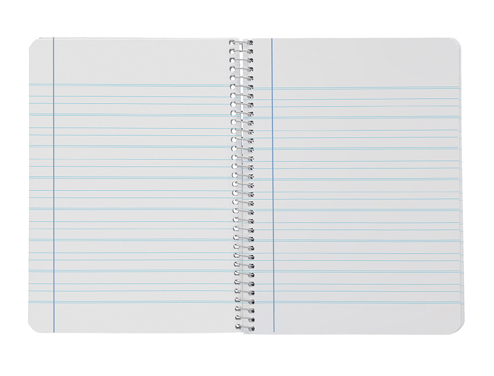 CUADERNO ESPIRAL LIDERPAPEL A4 SMART TAPA BLANDA 80H 75GR RAYADO MONTESSORI 5MM CON MARGEN COLORES SURTIDOS