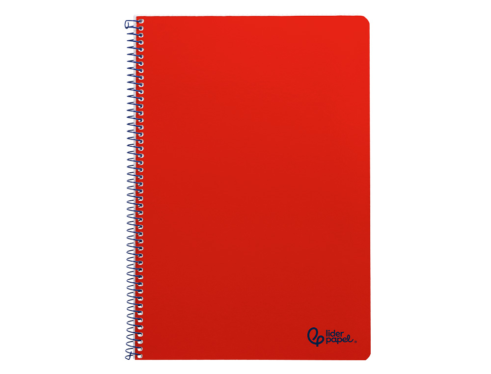 CUADERNO ESPIRAL LIDERPAPEL A4 SMART TAPA BLANDA 80H 75GR PAUTA 3,5MM CON MARGEN COLOR ROJO