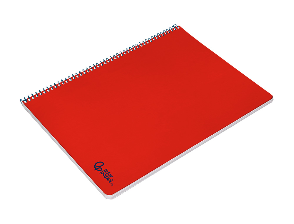 CUADERNO ESPIRAL LIDERPAPEL A4 SMART TAPA BLANDA 80H 75GR PAUTA 3,5MM CON MARGEN COLOR ROJO