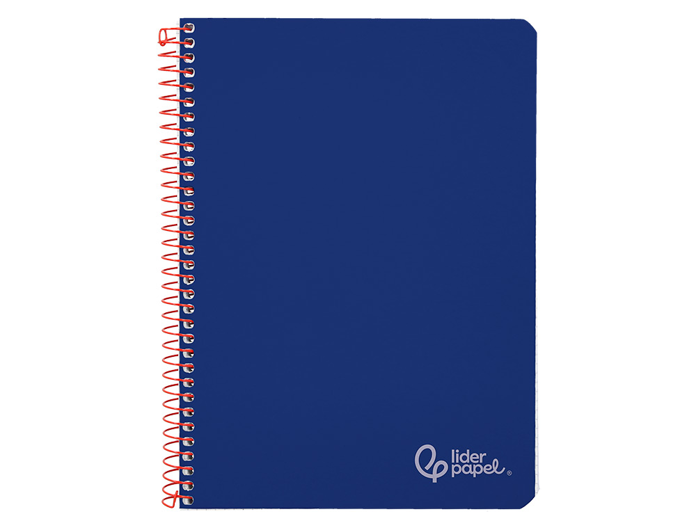 CUADERNO ESPIRAL LIDERPAPEL A4 WITTY TAPA DURA 80H 90GR RAYADO HORIZONTAL CON MARGEN COLOR AZUL OSCURO