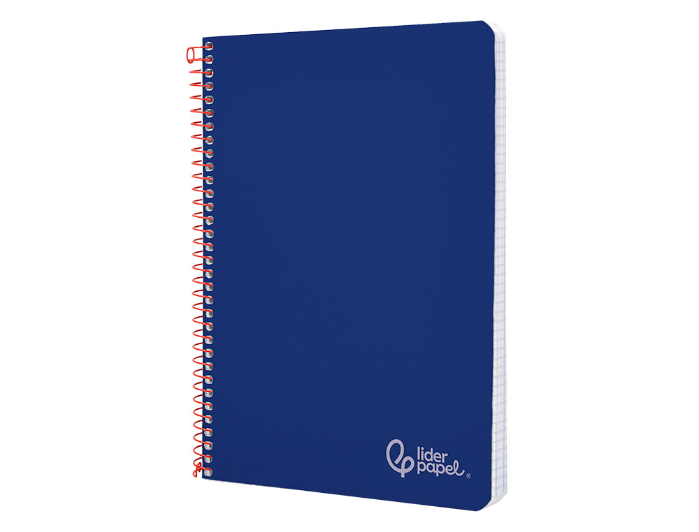 CUADERNO ESPIRAL LIDERPAPEL A4 WITTY TAPA DURA 80H 90GR RAYADO HORIZONTAL CON MARGEN COLOR AZUL OSCURO
