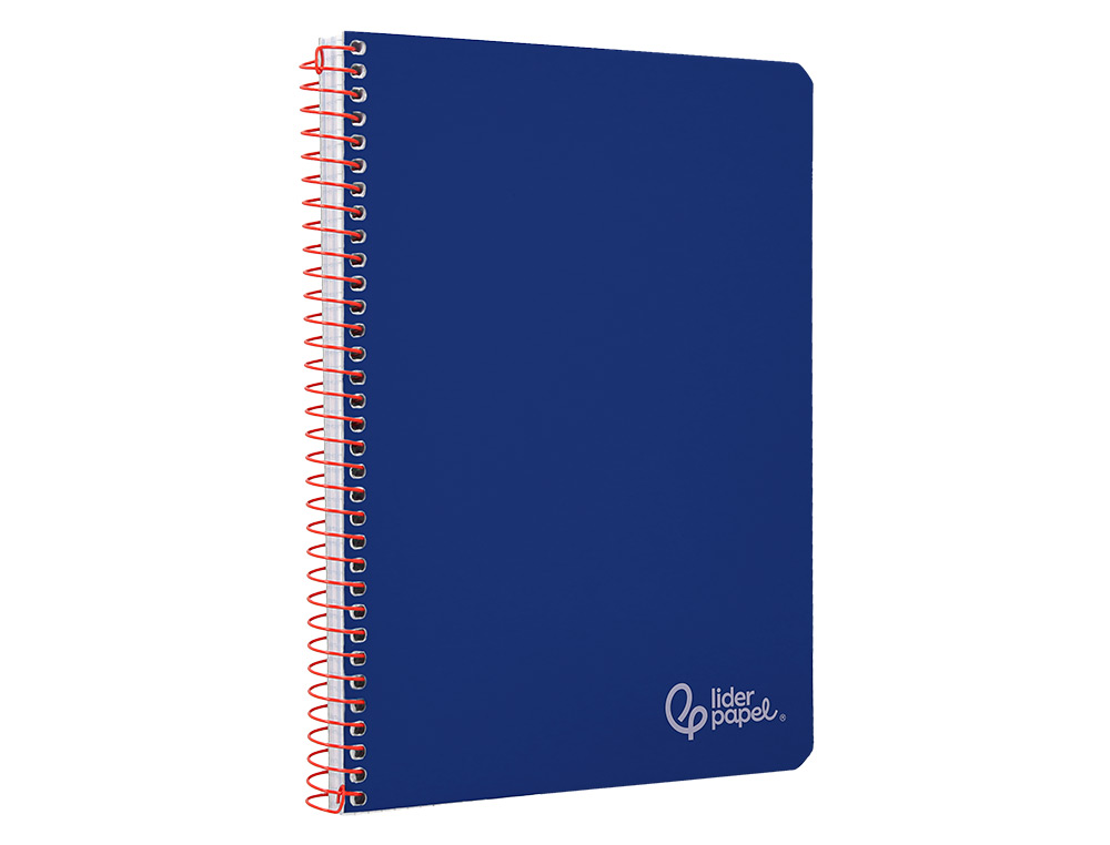 CUADERNO ESPIRAL LIDERPAPEL A4 WITTY TAPA DURA 80H 90GR RAYADO HORIZONTAL CON MARGEN COLOR AZUL OSCURO