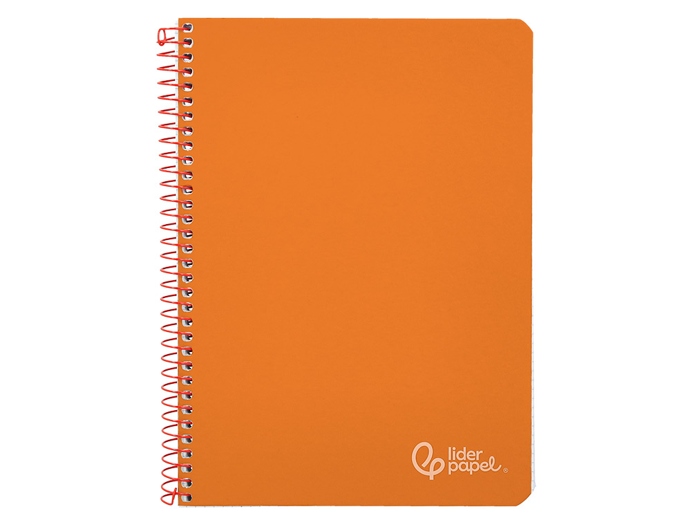 CUADERNO ESPIRAL LIDERPAPEL A4 WITTY TAPA DURA 80H 90GR RAYADO HORIZONTAL CON MARGEN COLOR NARANJA