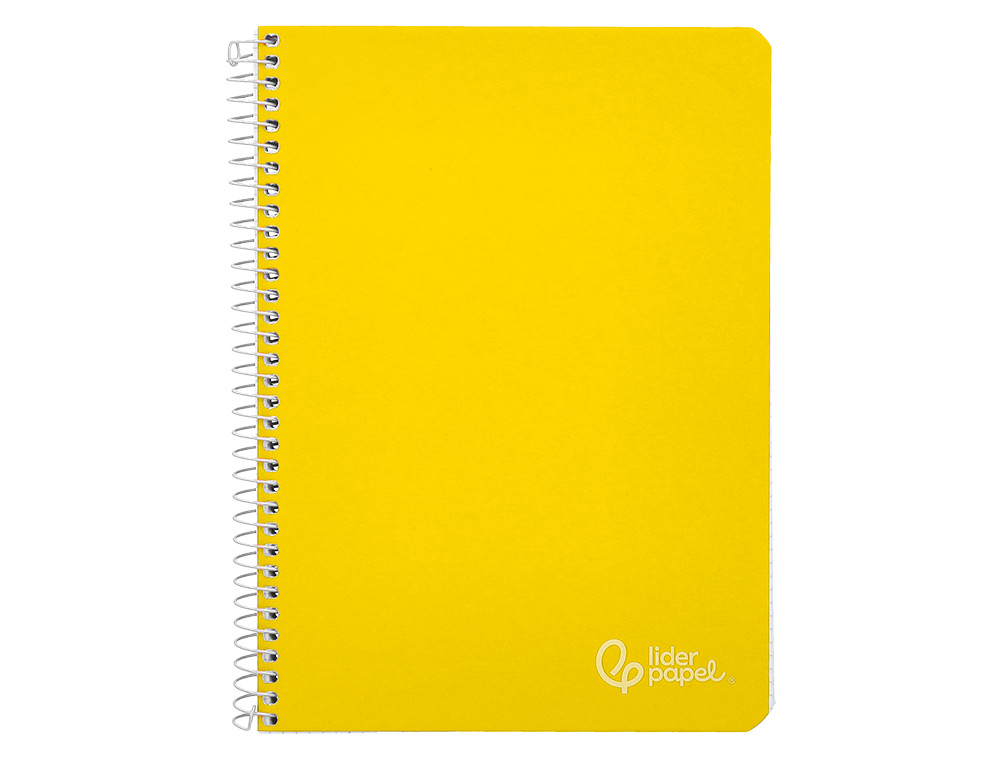 CUADERNO ESPIRAL LIDERPAPEL A4 WITTY TAPA DURA 80H 90GR PAUTA 2,5MM CON MARGEN COLOR AMARILLO