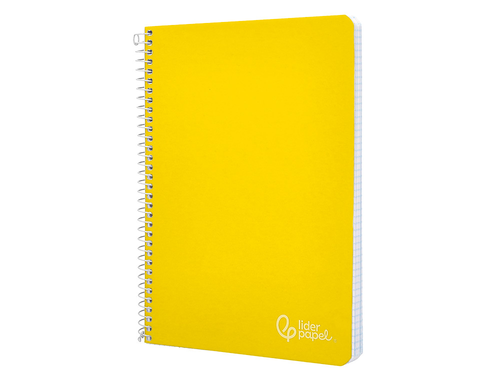CUADERNO ESPIRAL LIDERPAPEL A4 WITTY TAPA DURA 80H 90GR PAUTA 2,5MM CON MARGEN COLOR AMARILLO