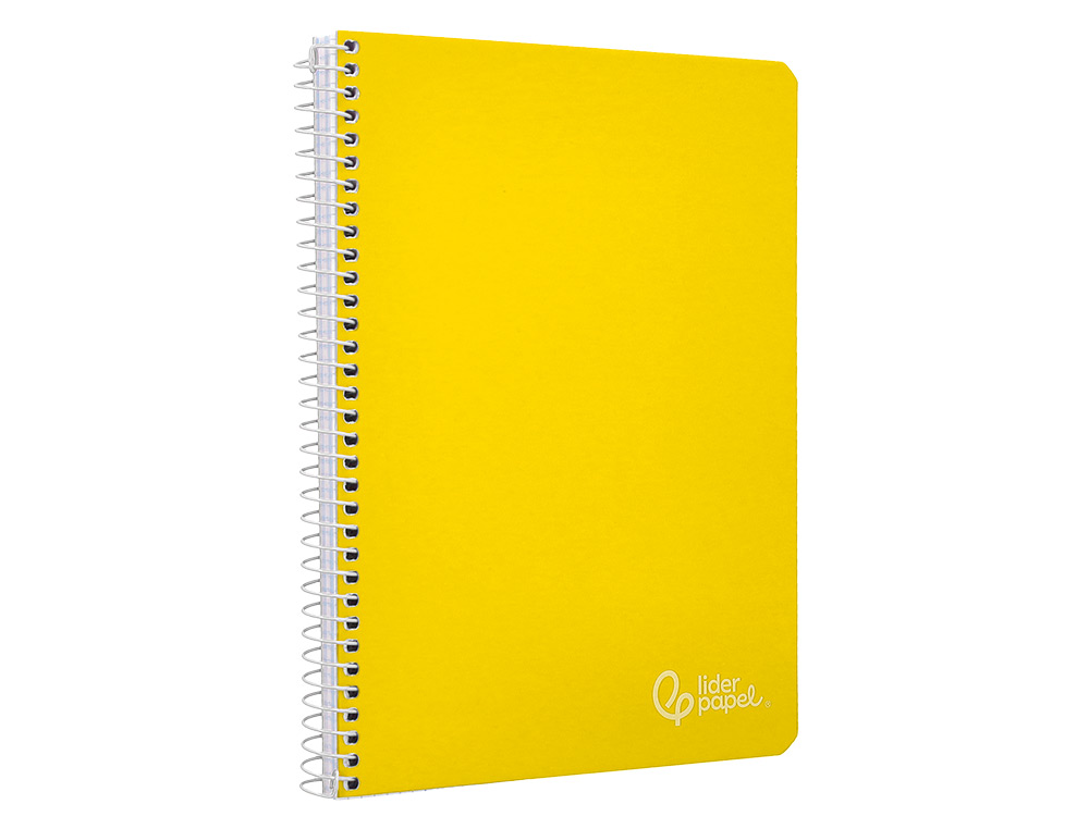 CUADERNO ESPIRAL LIDERPAPEL A4 WITTY TAPA DURA 80H 90GR PAUTA 2,5MM CON MARGEN COLOR AMARILLO