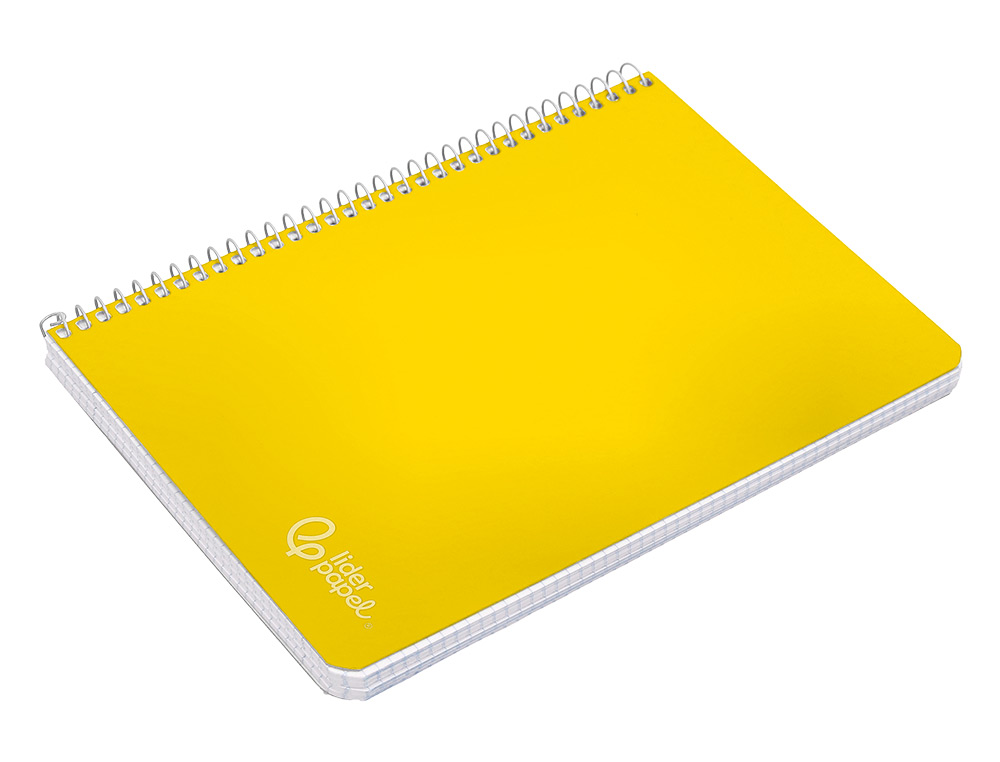 CUADERNO ESPIRAL LIDERPAPEL A4 WITTY TAPA DURA 80H 90GR PAUTA 2,5MM CON MARGEN COLOR AMARILLO