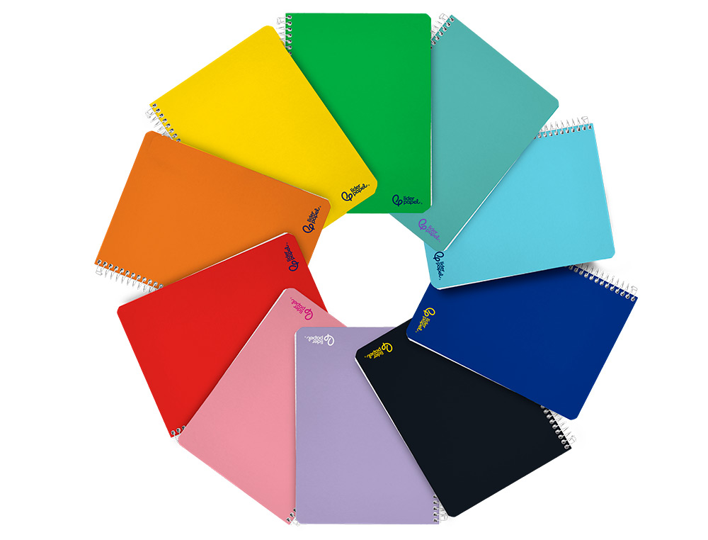 CUADERNO ESPIRAL LIDERPAPEL DIN A5 SMART TAPA BLANDA 80H 75GR CUADRO 5MM CON MARGEN COLORES SURTIDOS
