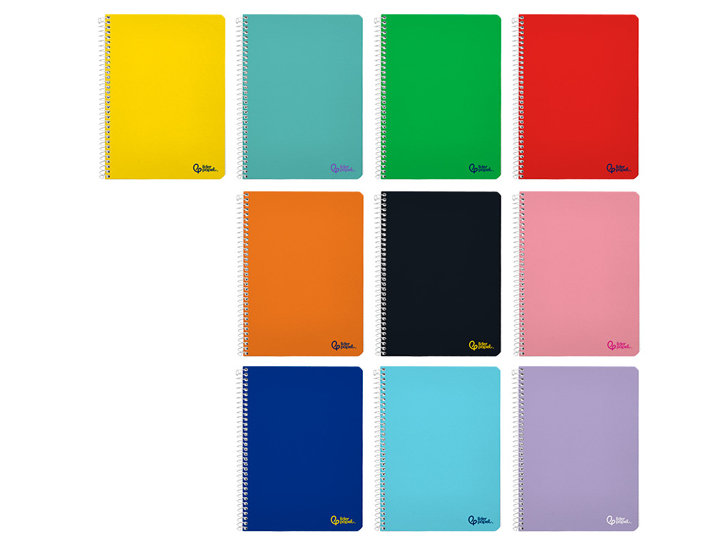 CUADERNO ESPIRAL LIDERPAPEL A5 SMART TAPA BLANDA 80H 75GR RAYADO N46 COLORES SURTIDOS