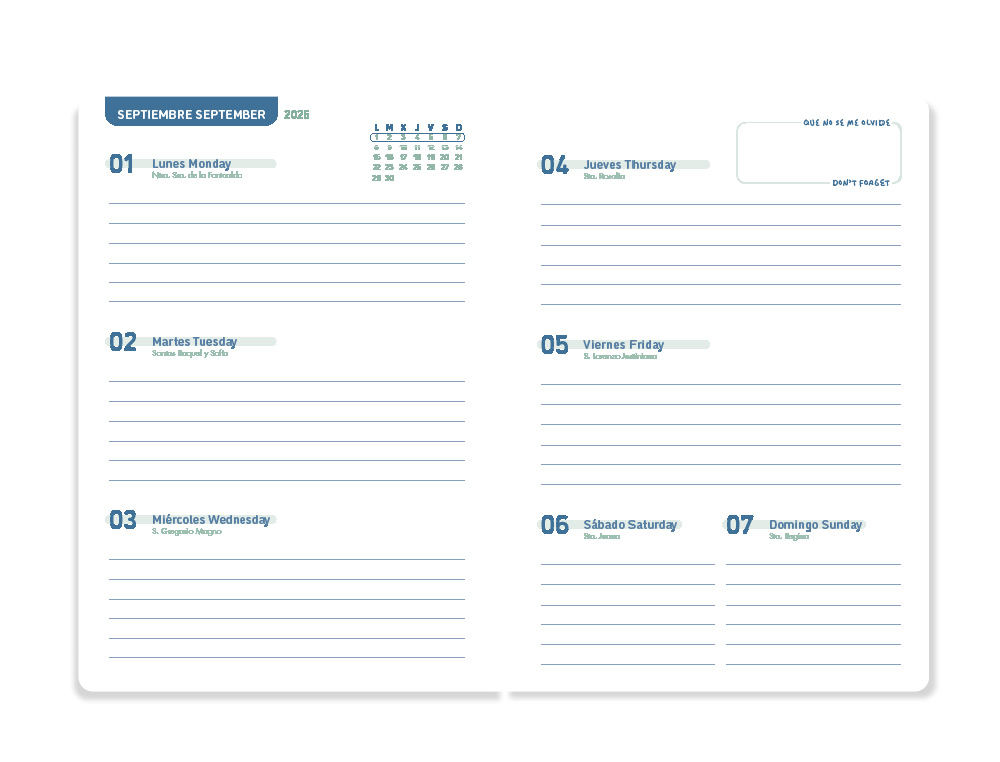 AGENDA ESCOLAR LIDERPAPEL 25-26 ESPIRAL CLASSIC ROSA SEMANA VISTA A5 BILINGE PAPEL FSC 70 GR