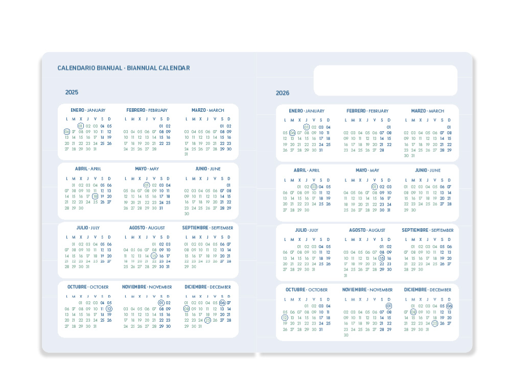 AGENDA ESCOLAR LIDERPAPEL 25-26 ESPIRAL CLASSIC VERDE DIA PAGINA A5 BILINGE PAPEL FSC 70 GR
