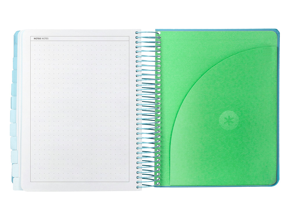 AGENDA ESCOLAR ANTARTIK 25-26 ESPIRAL HERE AND NOW AZUL DIA PAGINA A5 BILINGE PAPEL FSC 80 GR 80 GR