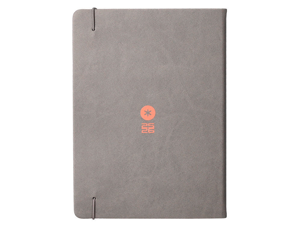 AGENDA ESCOLAR ANTARTIK 25-26 ENCUADERNADA GO! SIMIL PIEL GRIS SEMANA VISTA A5 BILINGÜE PAPEL FSC 80 GR