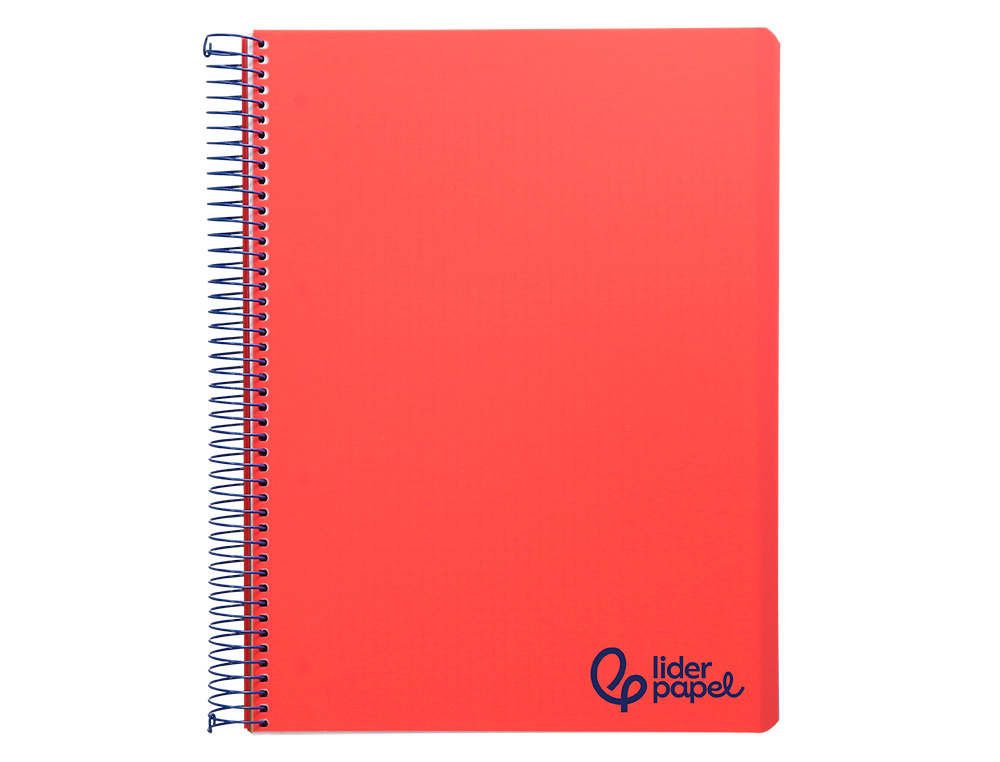 CUADERNO ESPIRAL LIDERPAPEL A4 MICRO WONDER TAPA PLASTICO 120H 90 GR HORIZONTAL 5 BANDAS 4 TALADROS COLORES
