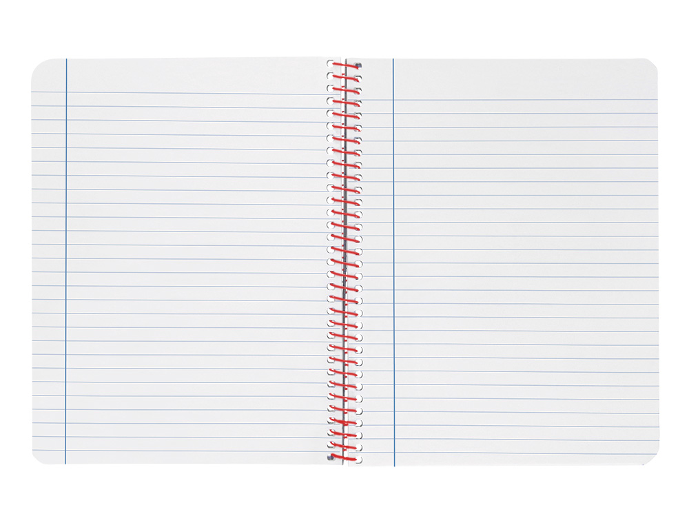 CUADERNO ESPIRAL LIDERPAPEL A4 WONDER TAPA PLASTICO 80H 90GR RAYADO HORIZONTAL CON MARGEN COLOR AZUL MARINO