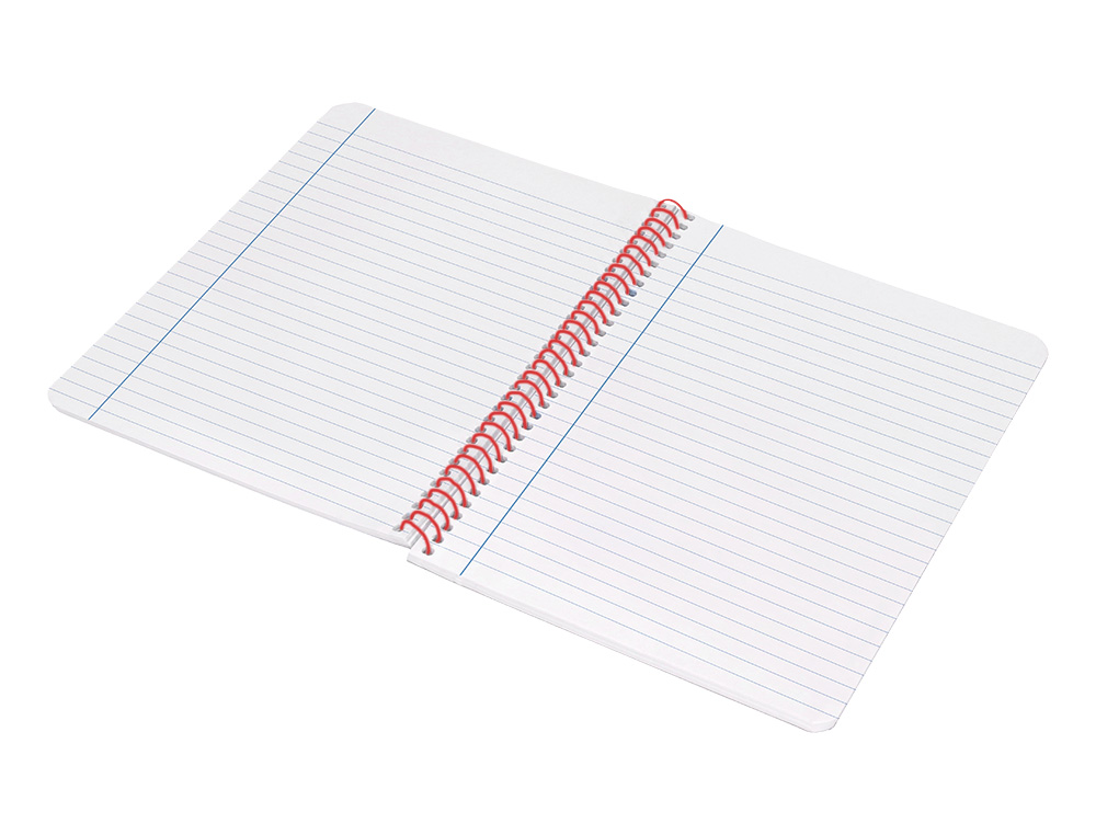 CUADERNO ESPIRAL LIDERPAPEL A4 WONDER TAPA PLASTICO 80H 90GR RAYADO HORIZONTAL CON MARGEN COLOR AZUL MARINO