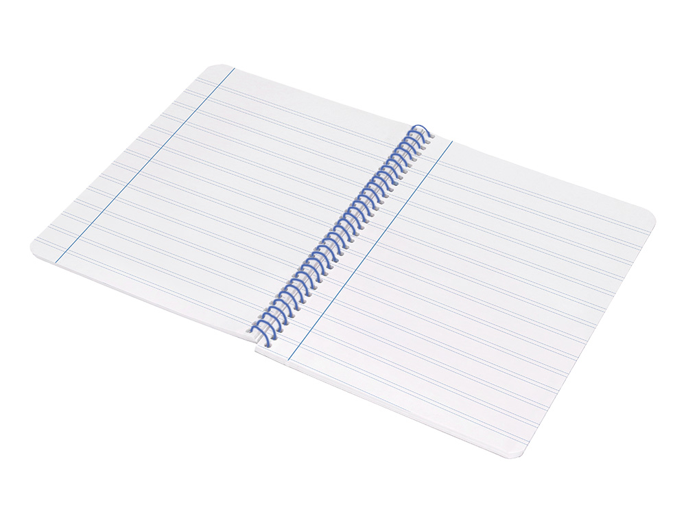 CUADERNO ESPIRAL LIDERPAPEL A4 WONDER TAPA PLASTICO 80H 90GR PAUTA ESTRECHA 2,5MM CON MARGEN COLOR ROJO