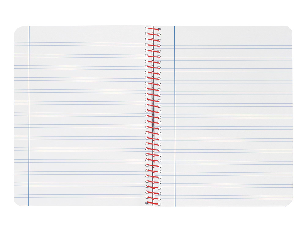CUADERNO ESPIRAL LIDERPAPEL A4 WONDER TAPA PLASTICO 80H 90GR PAUTA ANCHA 3,5MM CON MARGEN COLOR NEGRO