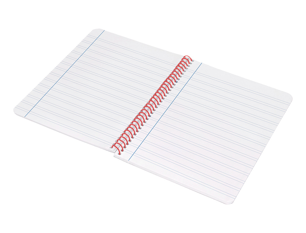 CUADERNO ESPIRAL LIDERPAPEL A4 WONDER TAPA PLASTICO 80H 90GR PAUTA ANCHA 3,5MM CON MARGEN COLOR NEGRO