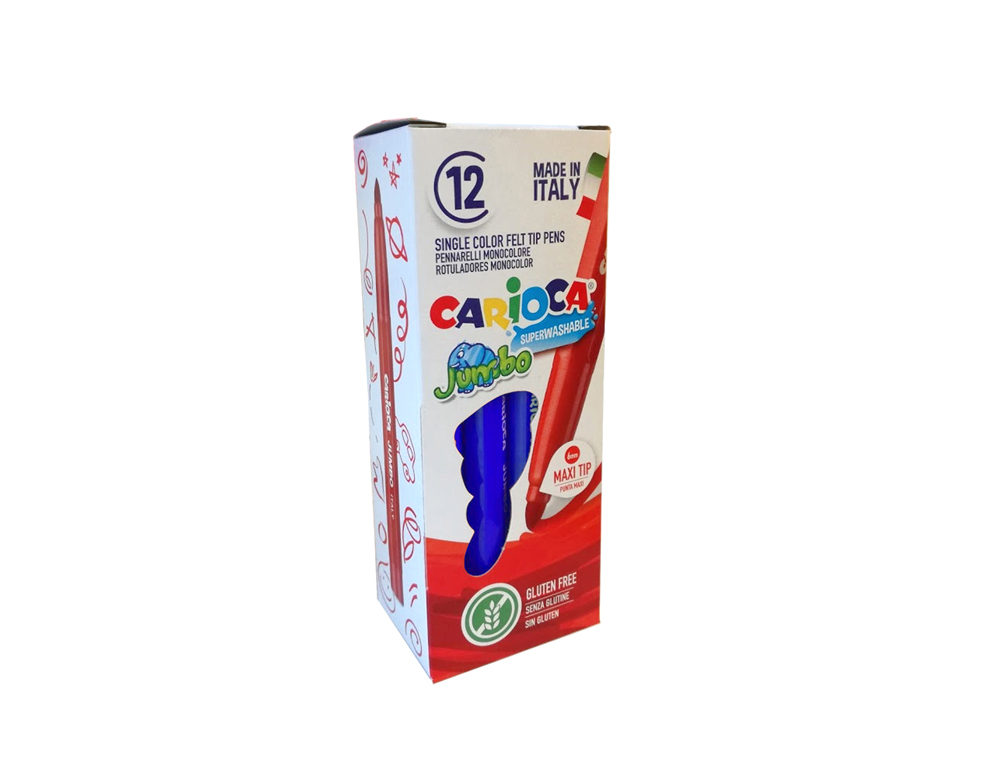 ROTULADOR CARIOCA JUMBO LAVABLE AZUL PUNTA GRUESA 6 MM