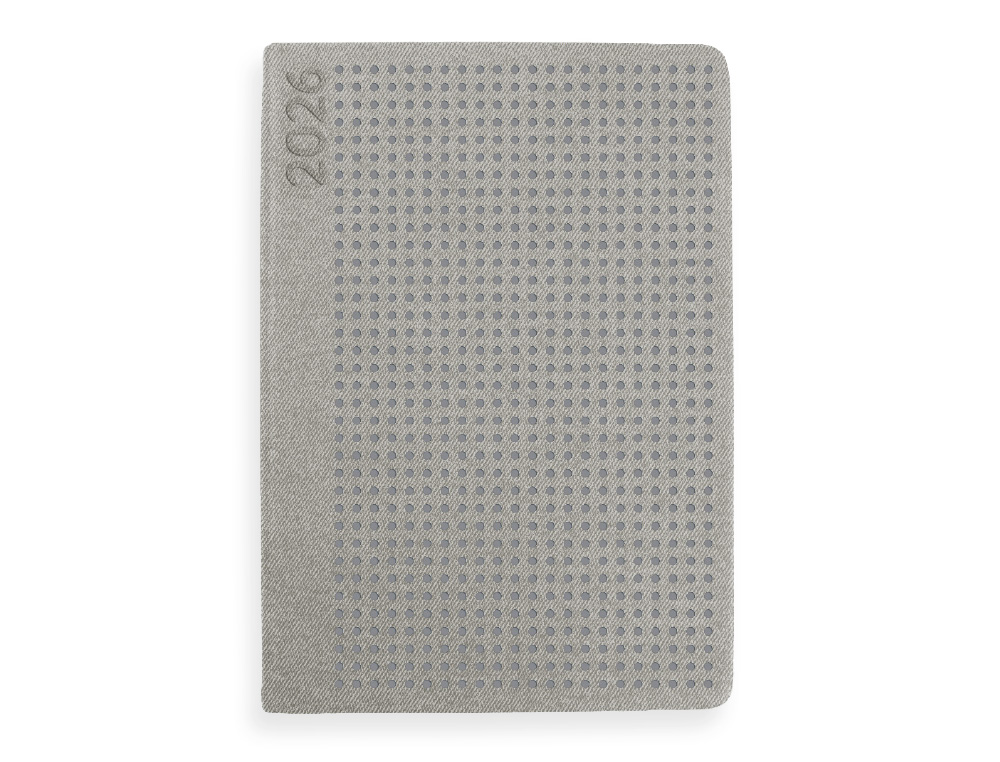 AGENDA ENCUADERNADA LIDERPAPEL ANAFI A5 2026 DIA PAGINA GRIS PAPEL 70 GR FSC