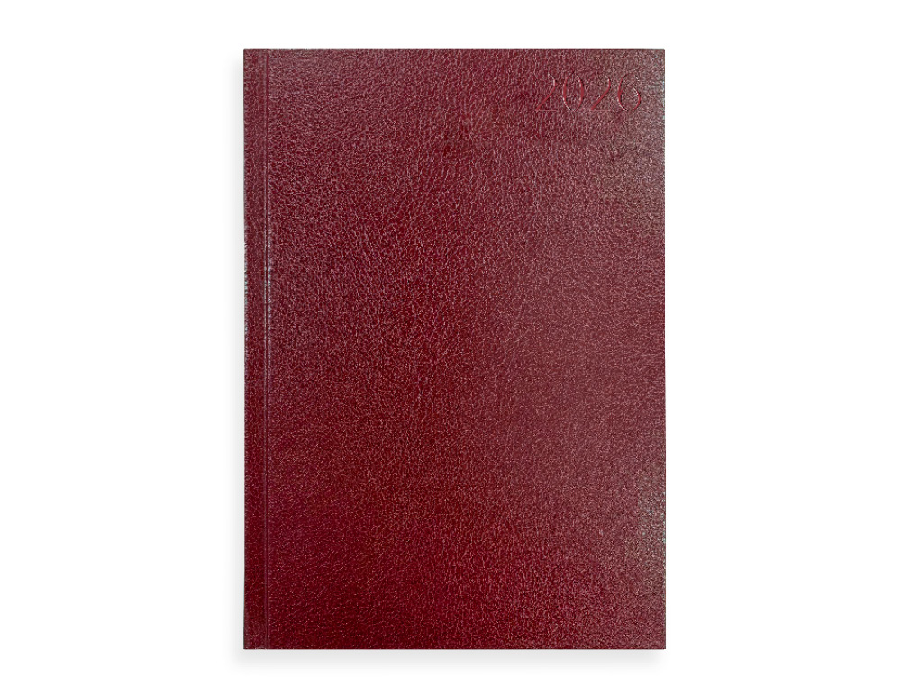 AGENDA ENCUADERNADA LIDERPAPEL CORFU A5 2026 DIA PAGINA ROJO PAPEL 60 GR FSC