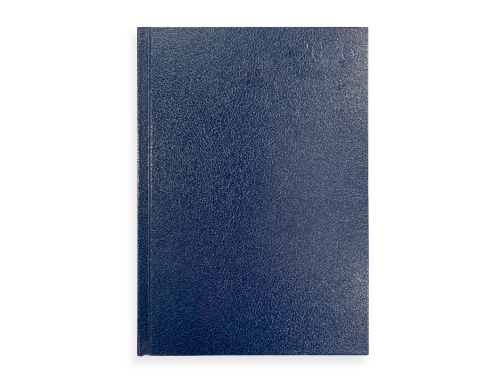 AGENDA ENCUADERNADA LIDERPAPEL CORFU A4 2026 DIA PAGINA AZUL PAPEL 60 GR FSC