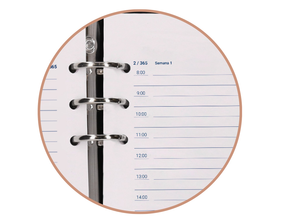 AGENDA ANILLAS LIDERPAPEL TARENTO 150X210 MM 2026 DIA PAGINA PAPEL 70 GR FSC