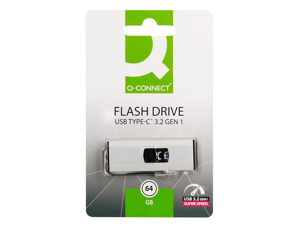MEMORIA USB Q-CONNECT FLASH DRIVE 64 GB 3.2 TIPO C