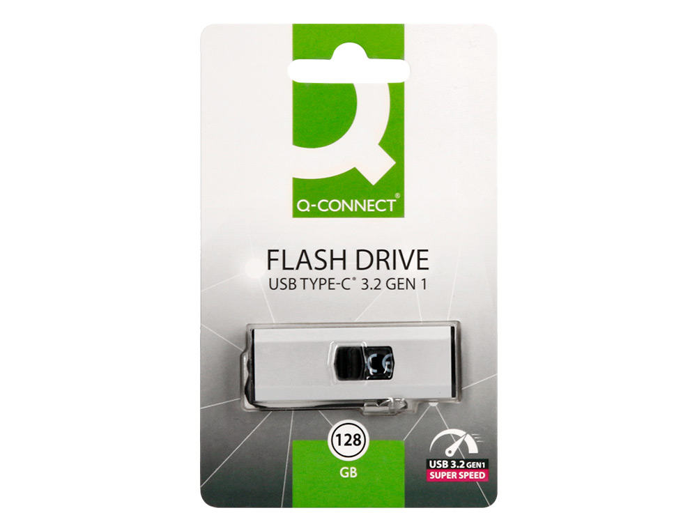MEMORIA USB Q-CONNECT FLASH DRIVE 128 GB 3.2 TIPO C