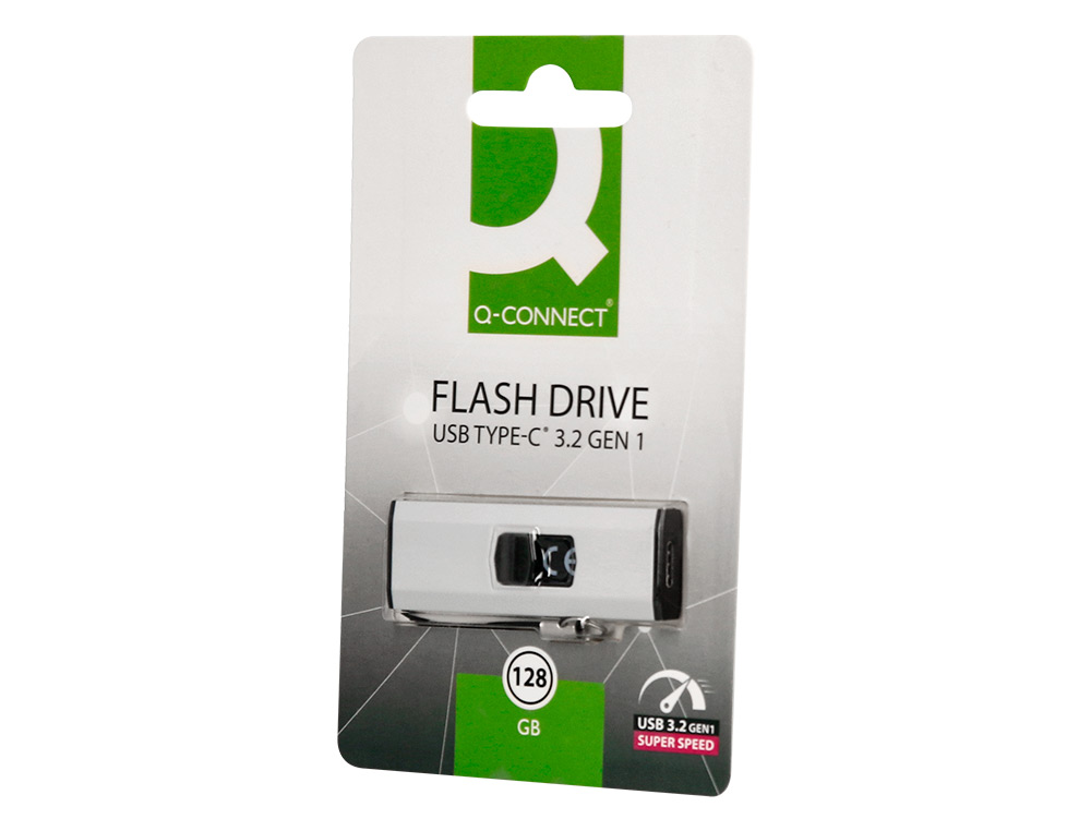 MEMORIA USB Q-CONNECT FLASH DRIVE 128 GB 3.2 TIPO C