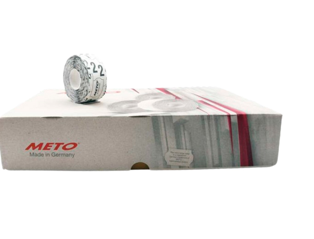ETIQUETAS METO ONDULADAS 32X19 MM ADH. 4 BLANCA ROLLO DE 1000 UNIDADES