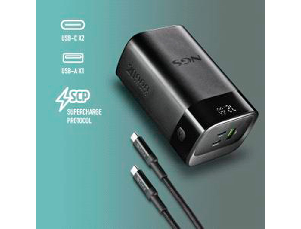BATERIA EXTERNA PORTATIL NGS CARGA RAPIDA DE 65 W