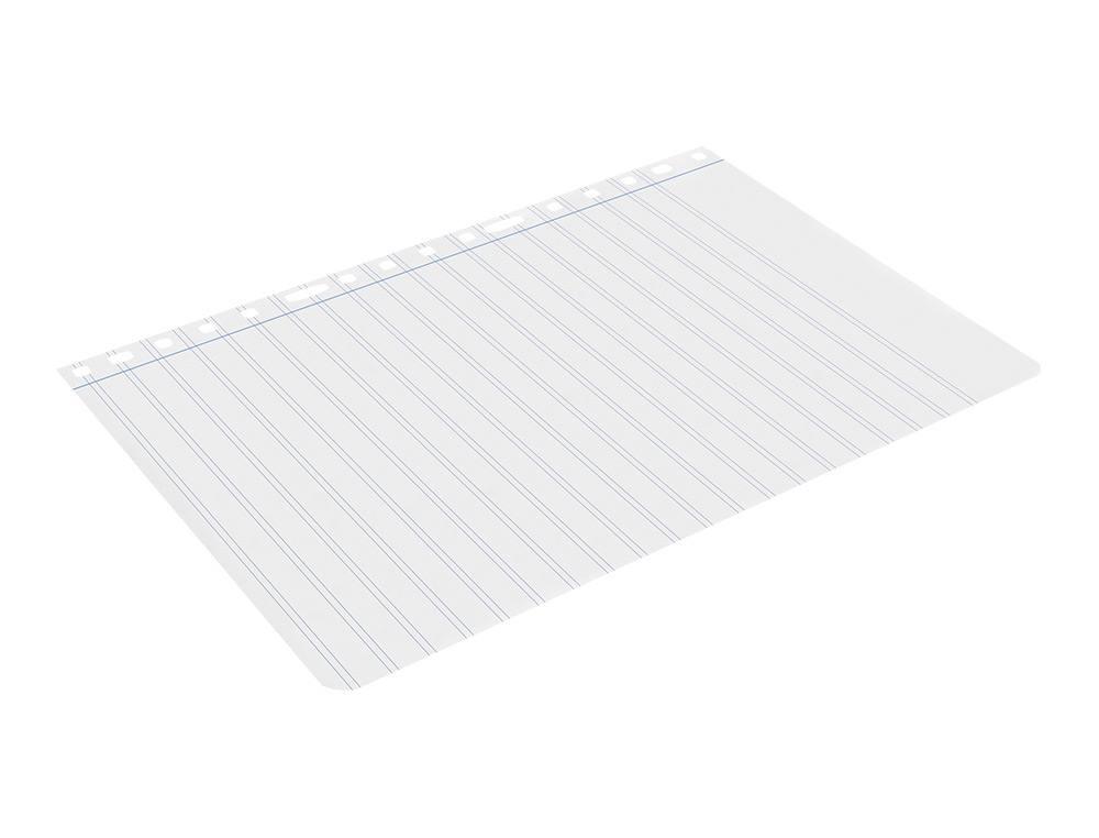 RECAMBIO LIDERPAPEL FOLIO 100 HOJAS 60GR PAUTA 5 2.5MM CON MARGEN 16 TALADROS