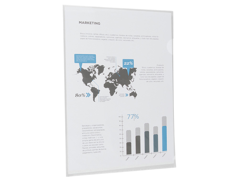 CARPETA LIDERPAPEL DOSSIER UERO 44004 POLIPROPILENO DIN A4 INCOLORA 20 HOJAS
