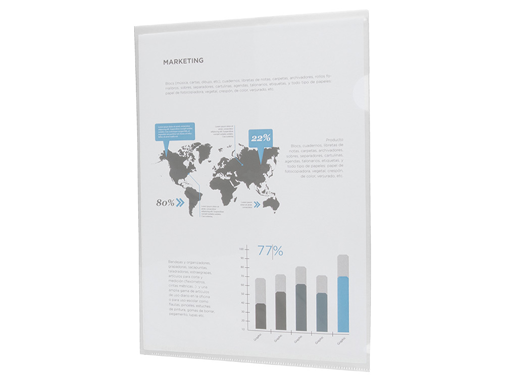 CARPETA LIDERPAPEL DOSSIER UERO 44004 POLIPROPILENO DIN A4 INCOLORA 20 HOJAS