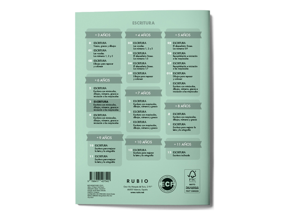 CUADERNO RUBIO CALIGRAFIA N 3