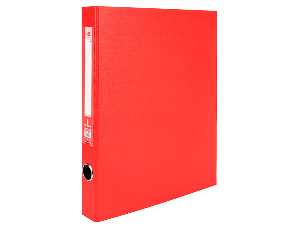 MODULO LIDERPAPEL 4 ARCHIVADORES FOLIO 2 ANILLAS MIXTAS 25MM ROJO
