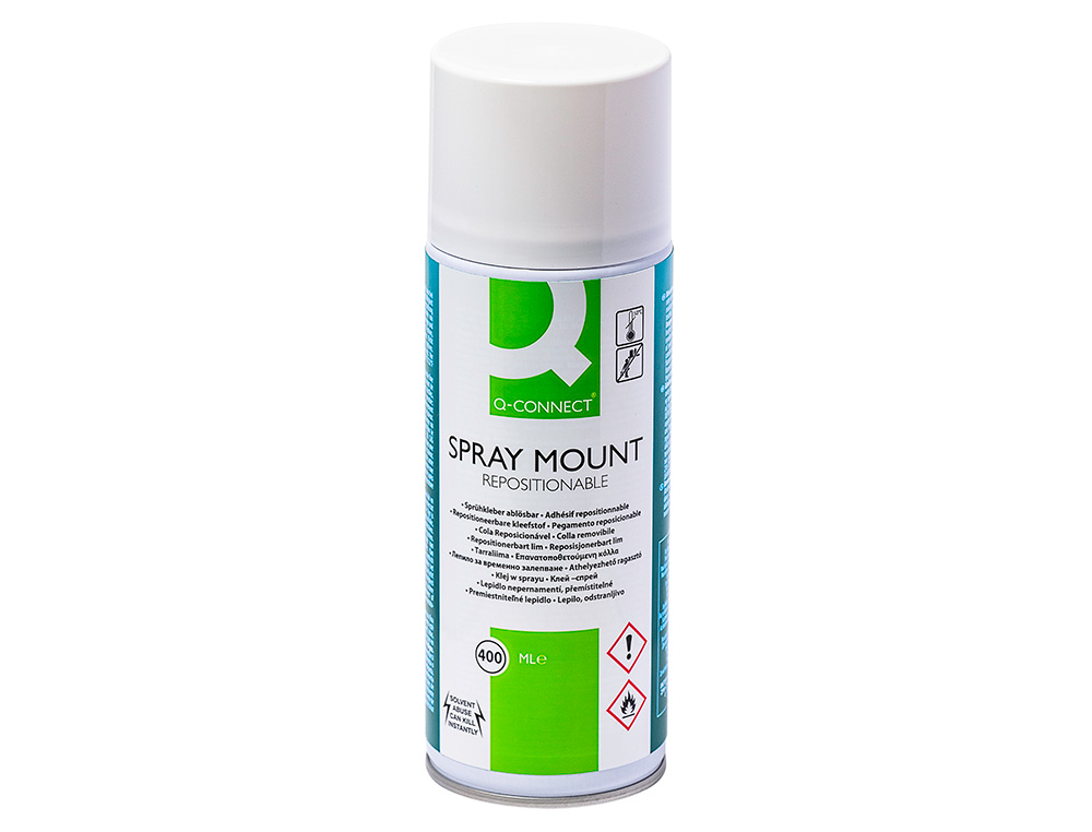 PEGAMENTO Q-CONNECT SPRAY QUICK MOUNT ADHESIVO REPOSICIONABLE BOTE DE 400 ML