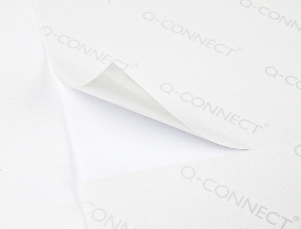 ETIQUETA ADHESIVA Q-CONNECT KF10659 TAMAO 105X74 MM FOTOCOPIADORA LASER INK-JET CAJA CON 100 HOJAS DIN A4
