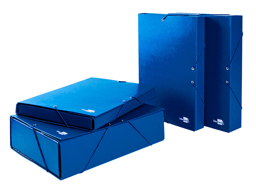 CARPETA PROYECTOS LIDERPAPEL FOLIO LOMO 30MM CARTON FORRADOAZUL