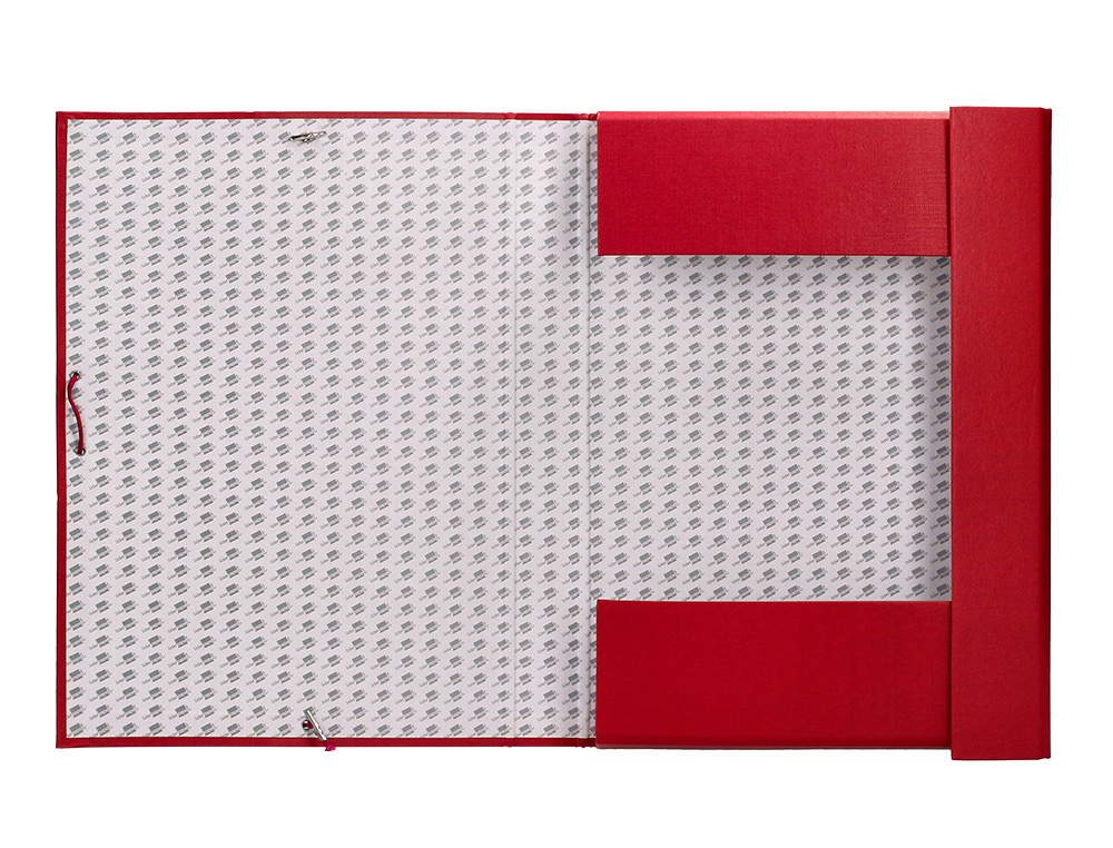 CARPETA PROYECTOS LIDERPAPEL FOLIO LOMO 50MM CARTON FORRADOROJA