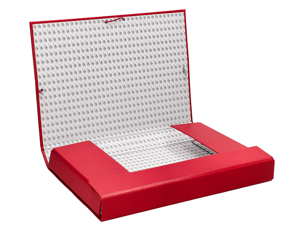 CARPETA PROYECTOS LIDERPAPEL FOLIO LOMO 50MM CARTON FORRADOROJA