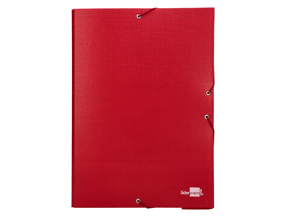 CARPETA PROYECTOS LIDERPAPEL FOLIO LOMO 50MM CARTON FORRADOROJA