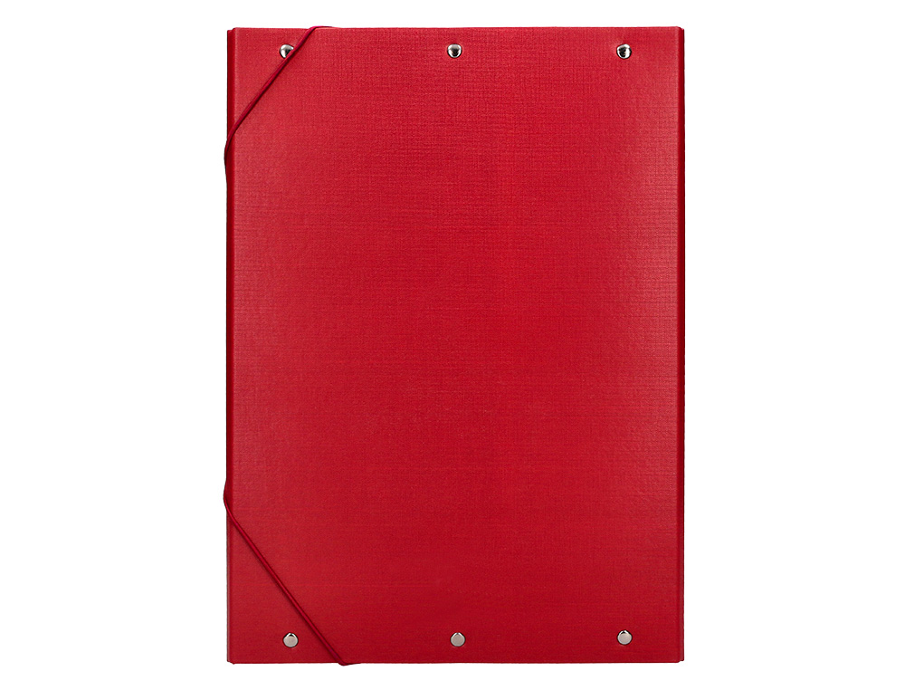CARPETA PROYECTOS LIDERPAPEL FOLIO LOMO 50MM CARTON FORRADOROJA